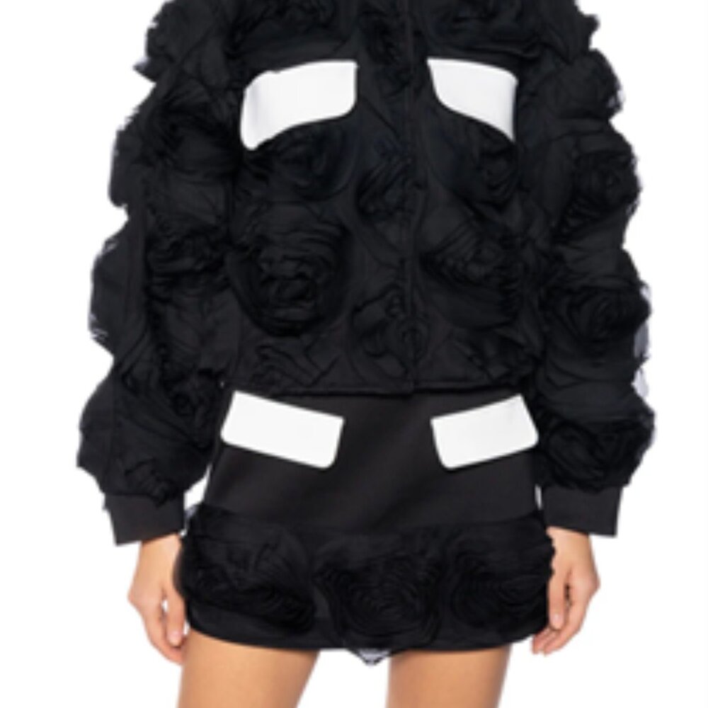 AKIRA - 3D FLORAL BOMBER SET - JACKET AND SKIRT - Picture 5 of 9